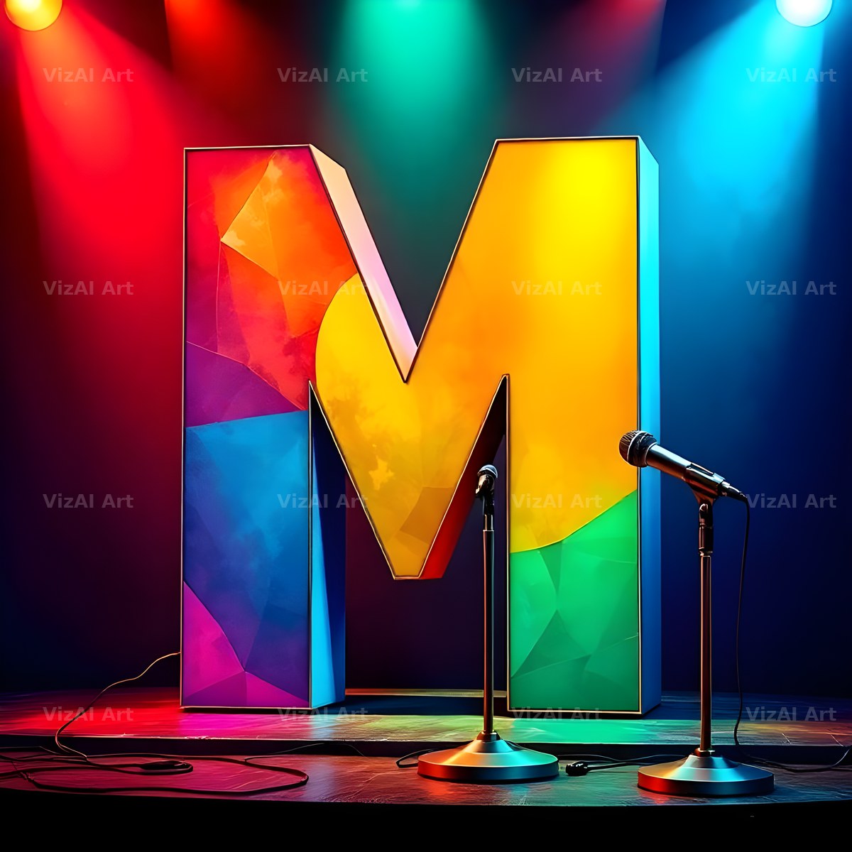 Concert Stage alphabet letter M