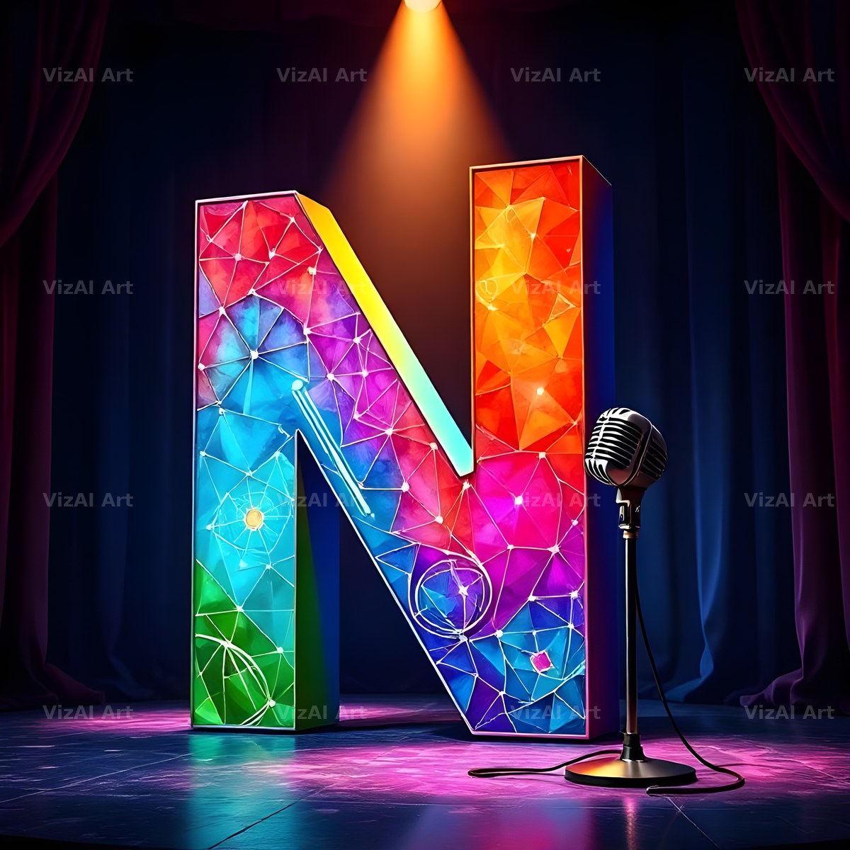 Concert Stage alphabet letter N