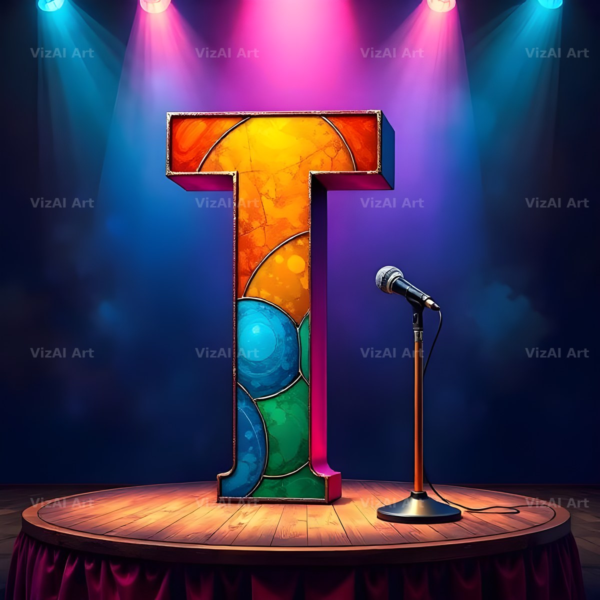 Concert Stage alphabet letter T