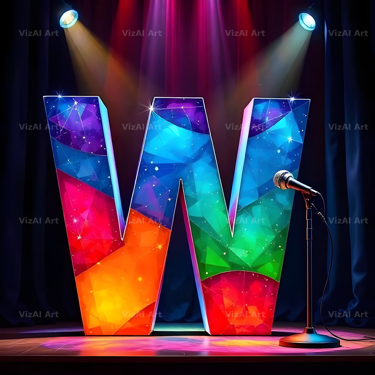 Concert Stage alphabet letter W