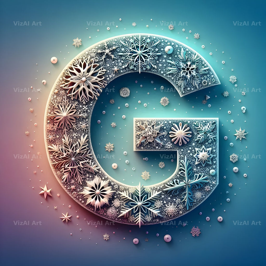 Snow alphabet letter G