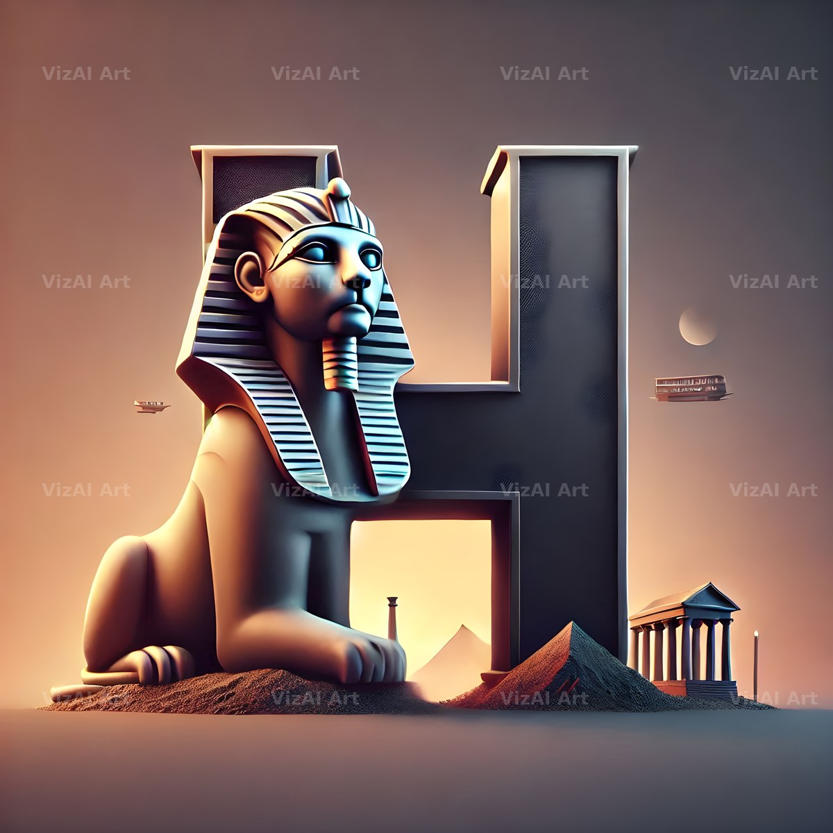 Sphinx alphabet letter H