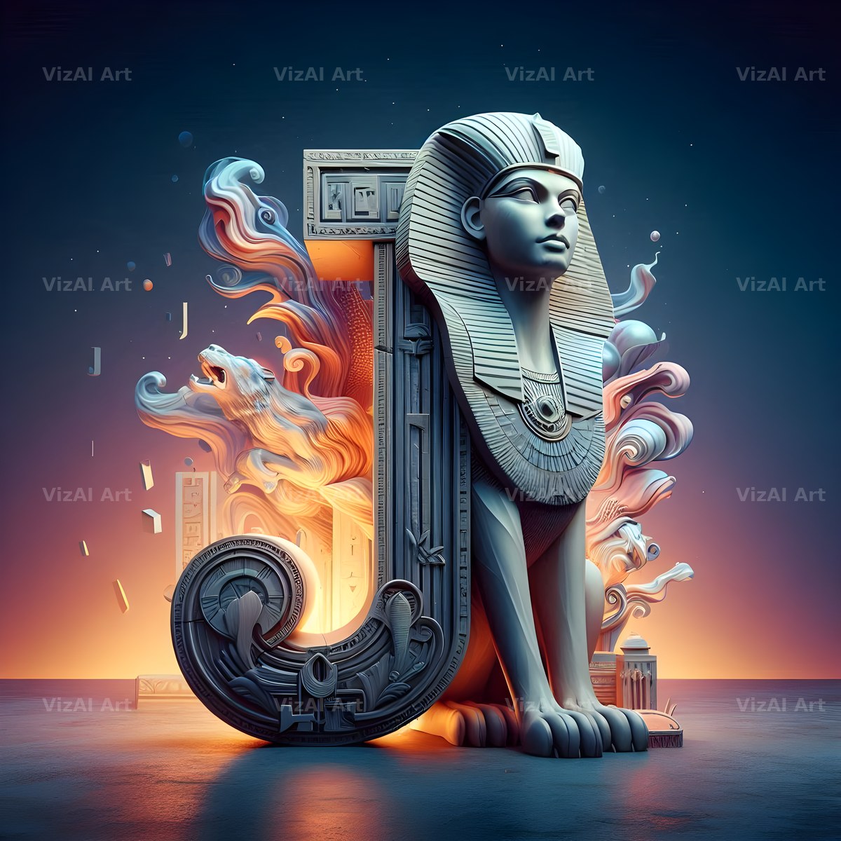 Sphinx alphabet letter J