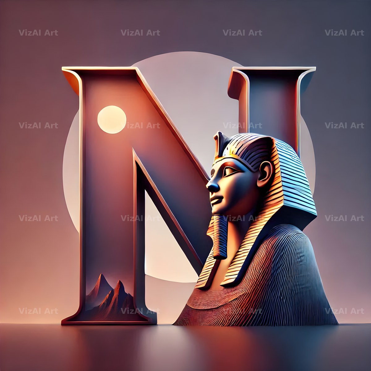 Sphinx alphabet letter N