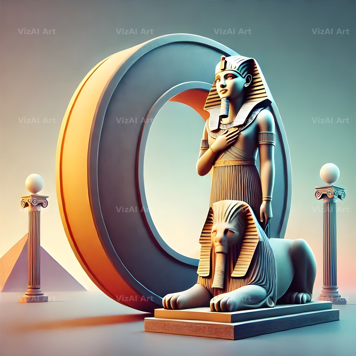 Sphinx alphabet letter O