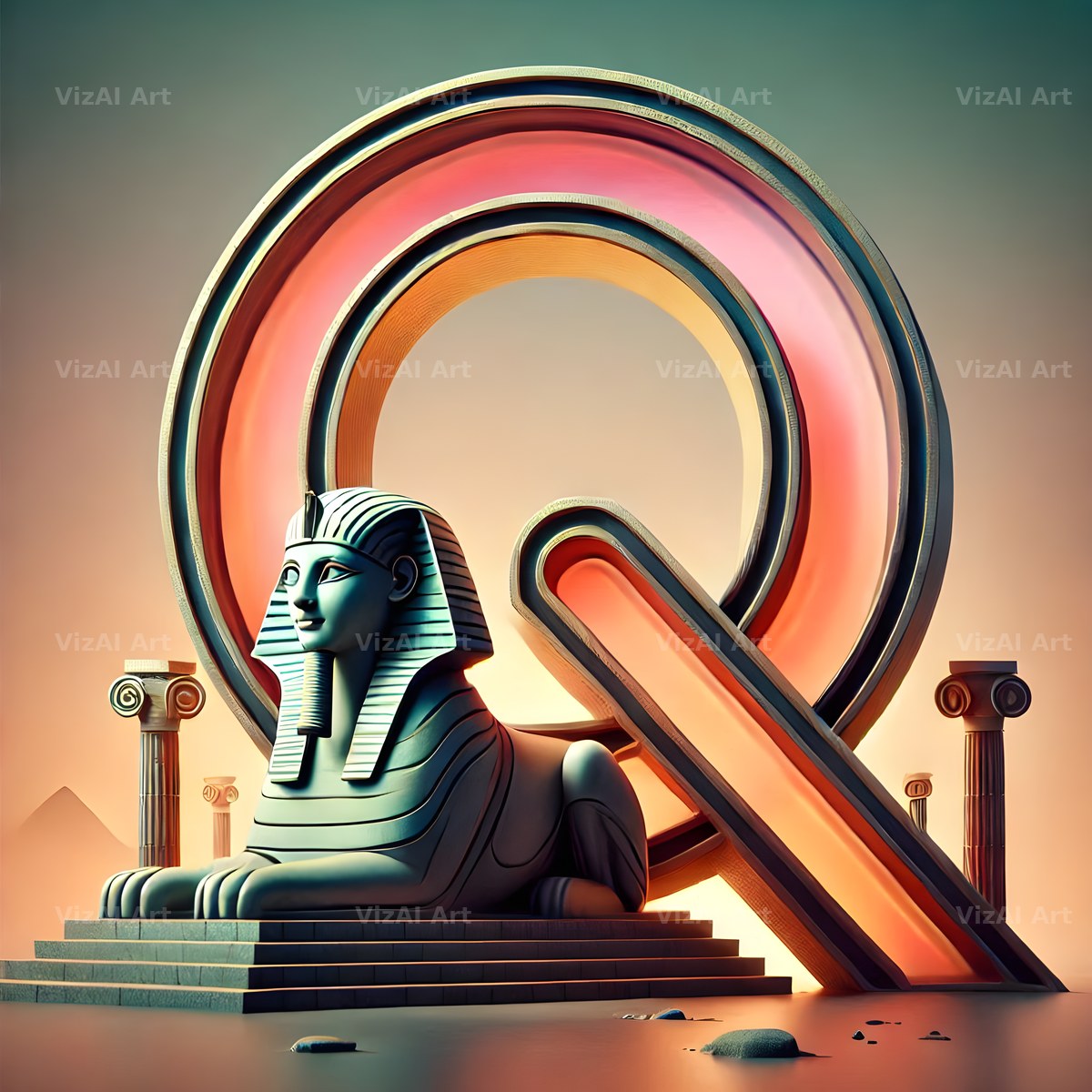 Sphinx alphabet letter Q