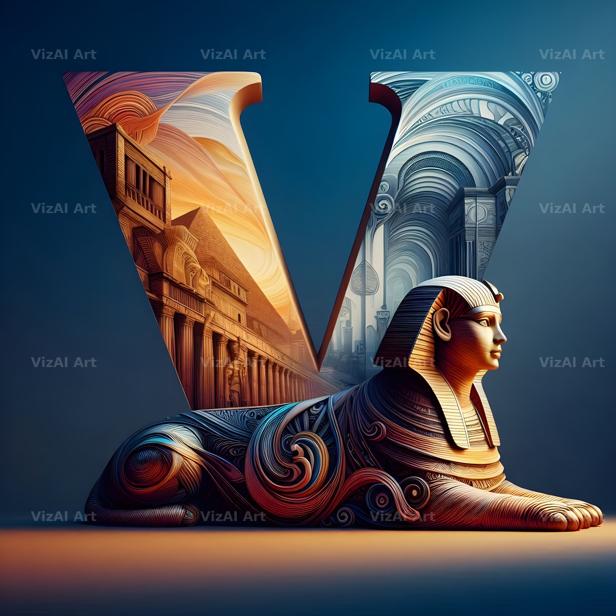 Sphinx alphabet letter V