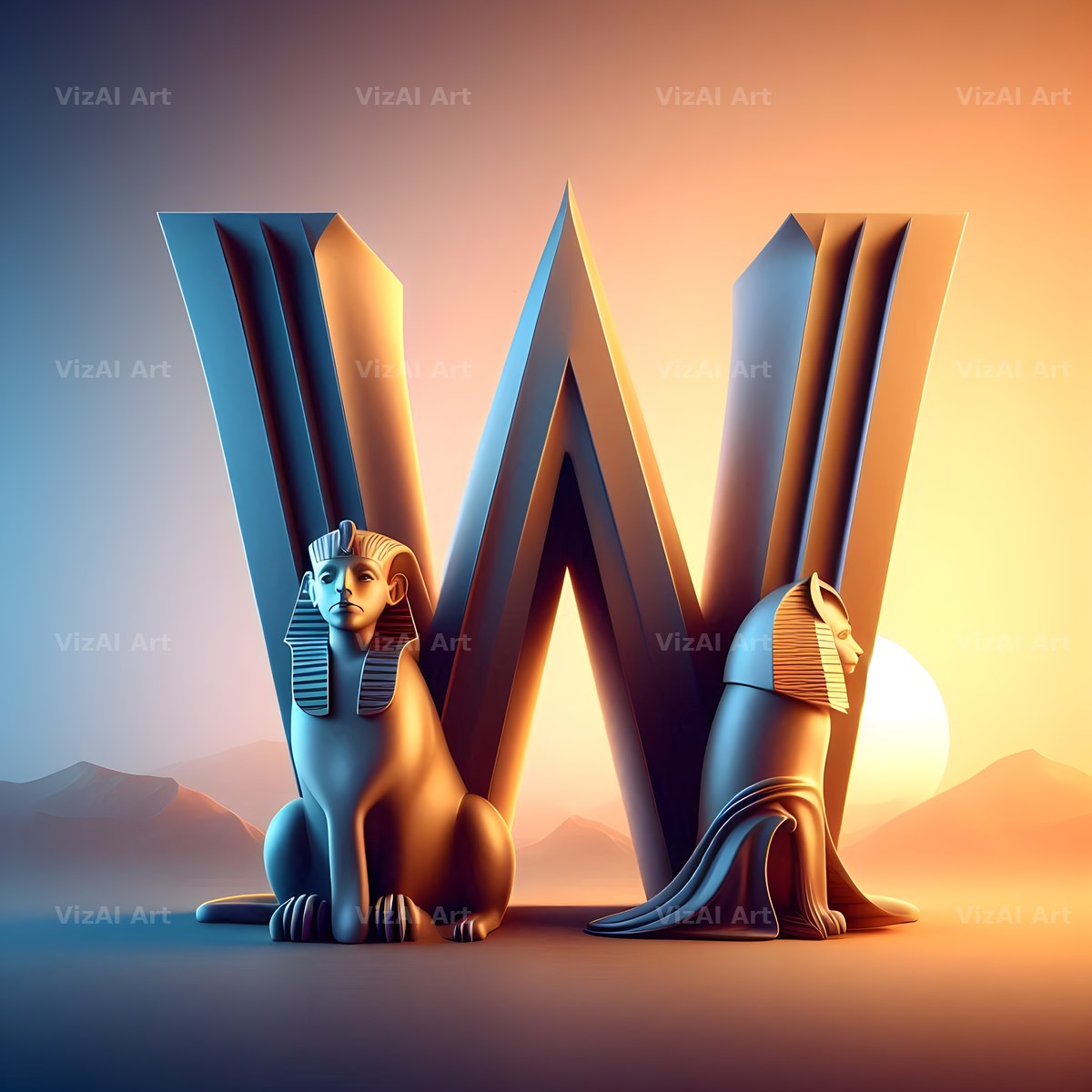 Sphinx alphabet letter W