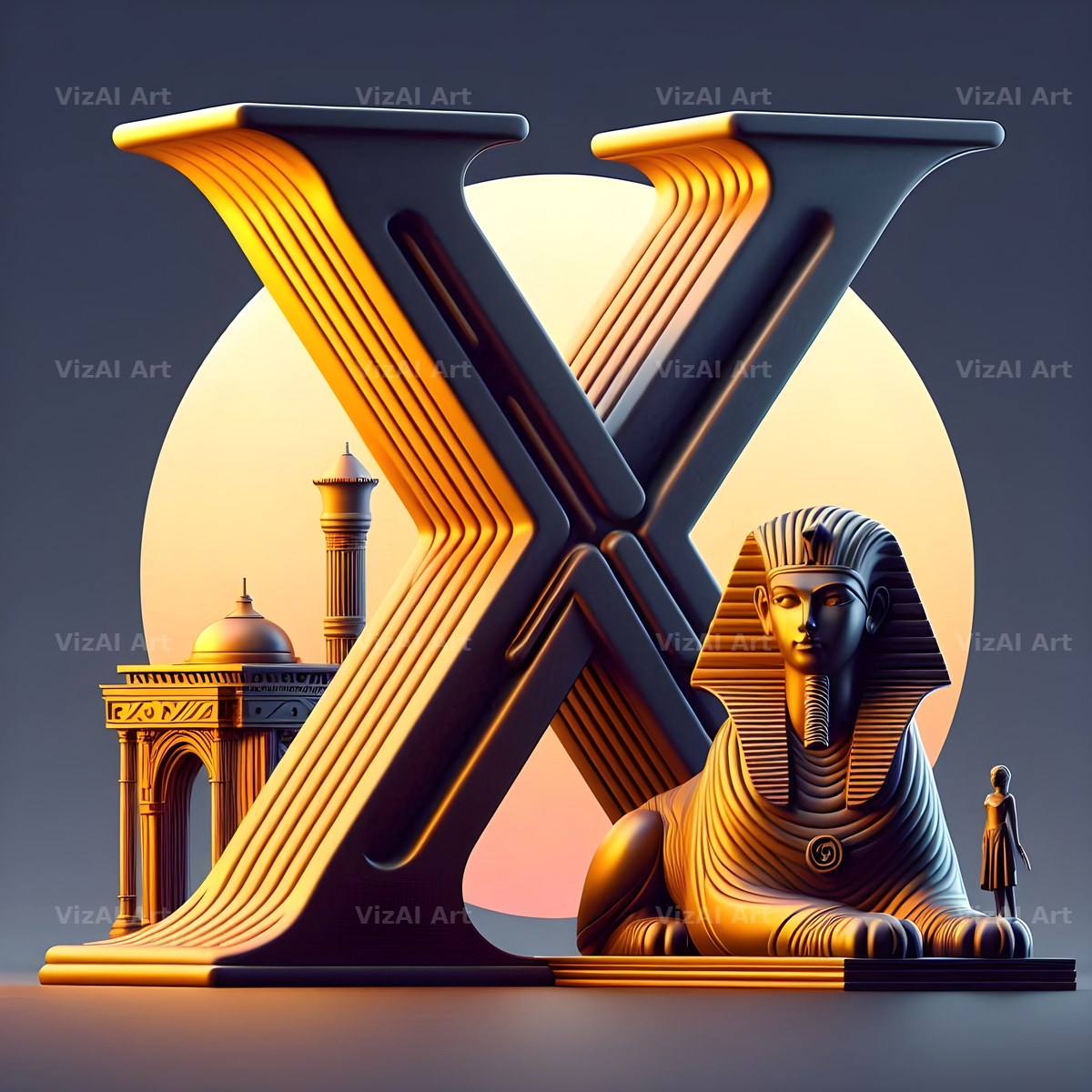 Sphinx alphabet letter X