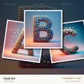 Star Bead Sparkle alphabet — choose an individual printable letter