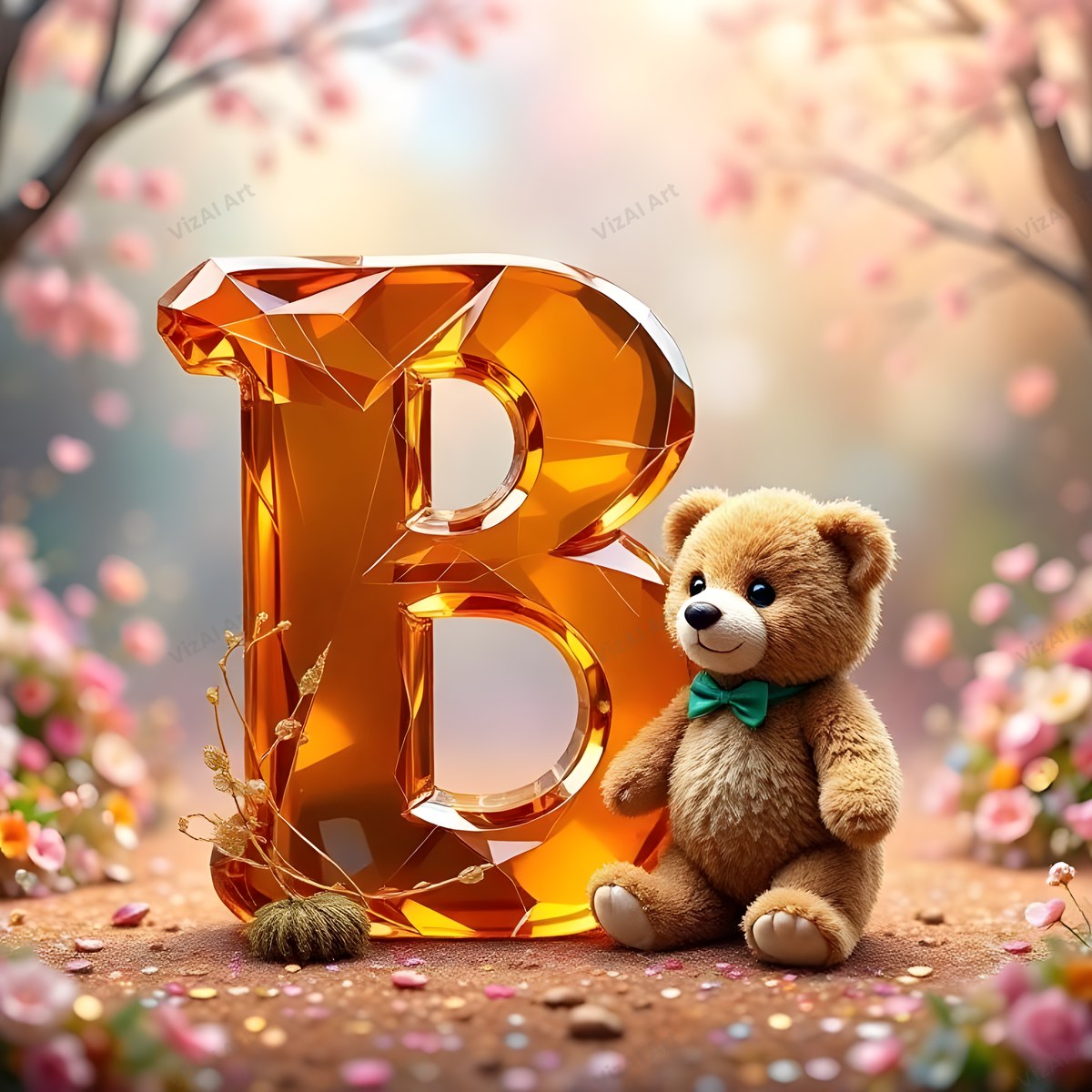 Teddy Bear alphabet letter B
