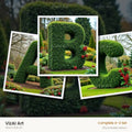 Topiary Hedge alphabet — choose an individual printable letter