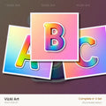 Sticker Rainbow Pop alphabet — choose an individual printable letter