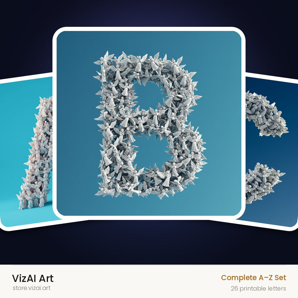VizAI Art — complete A–Z printable alphabet set