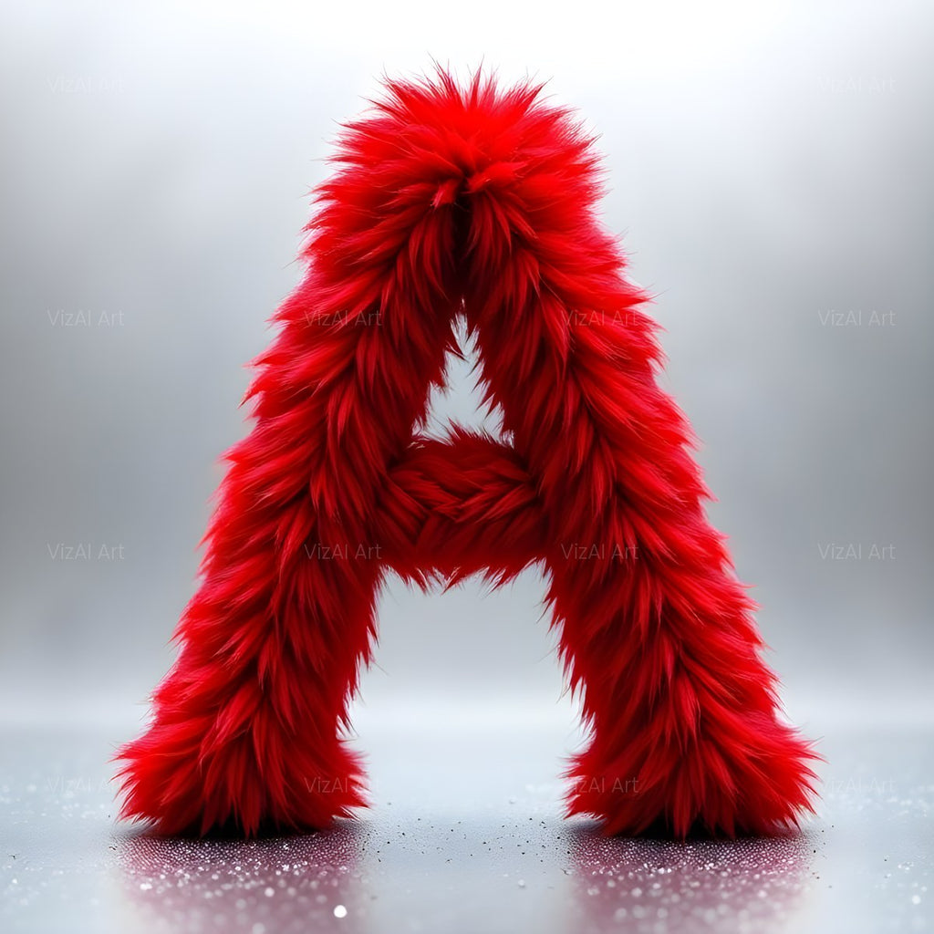 Scarlet Star Fur alphabet — printable letter A