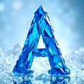 Blue Crystal alphabet — printable letter A