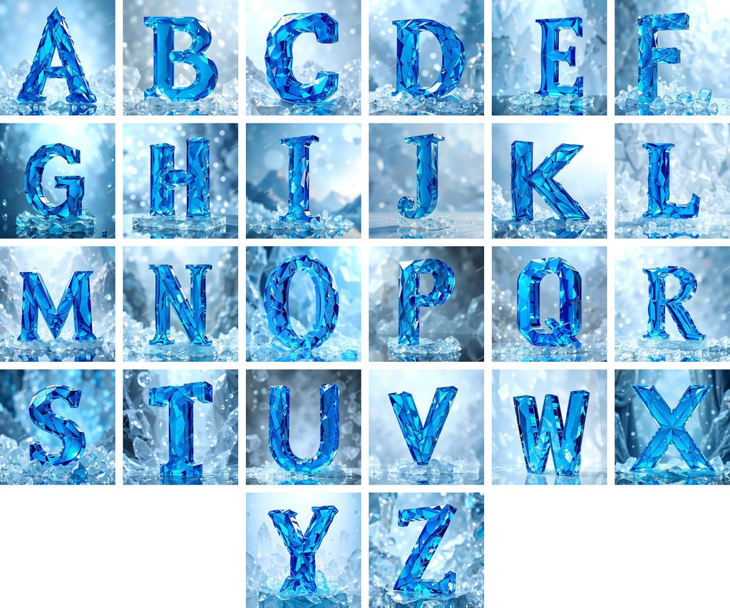 Blue Crystal alphabet — all 26 letters A to Z