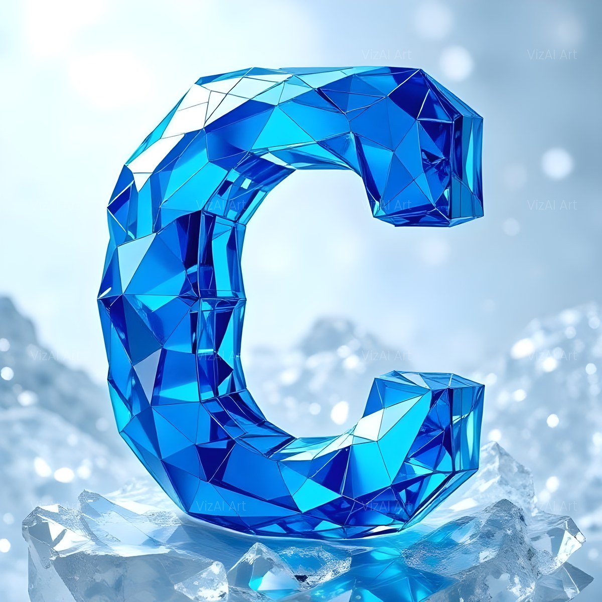 Blue Crystal alphabet — printable letter C