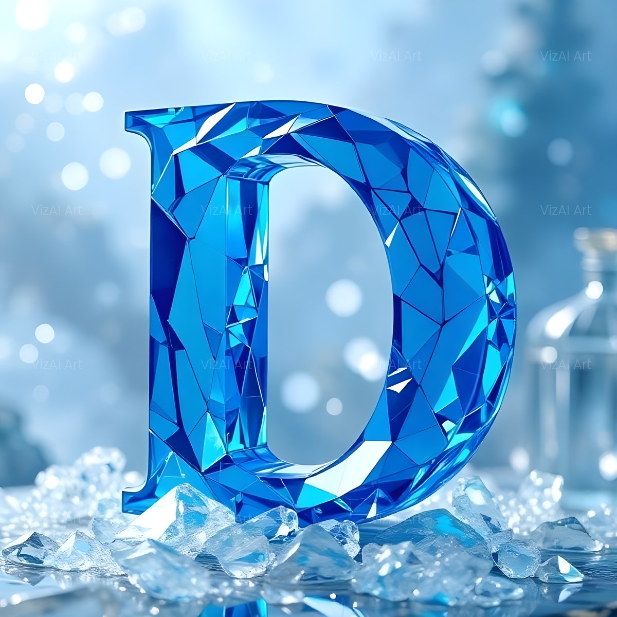 Blue Crystal alphabet — printable letter D