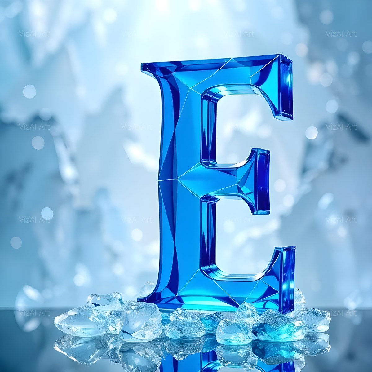 Blue Crystal alphabet — printable letter E