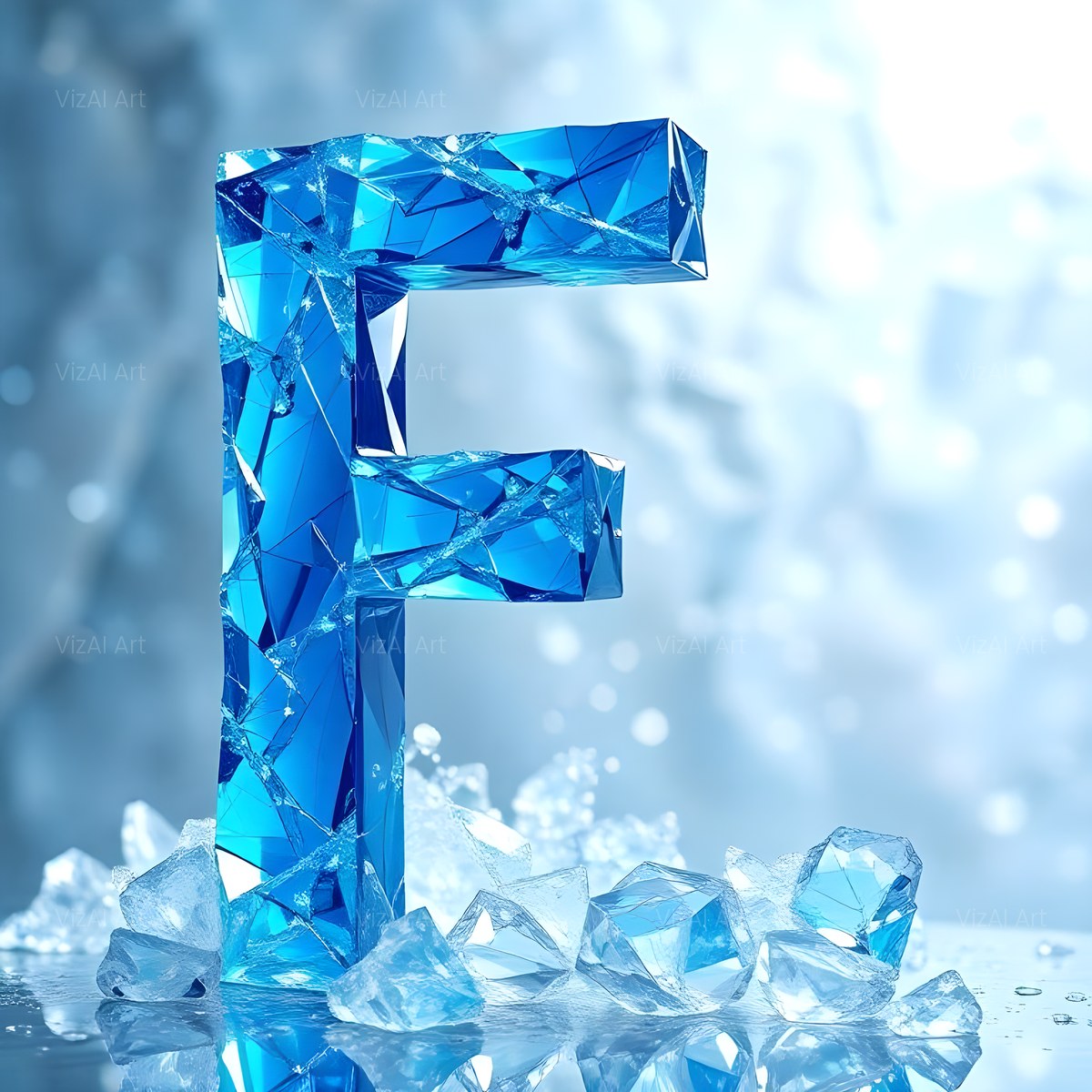 Blue Crystal alphabet — printable letter F