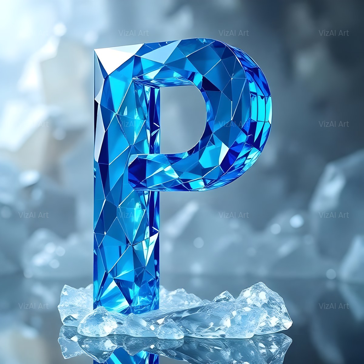 Blue Crystal alphabet — printable letter P