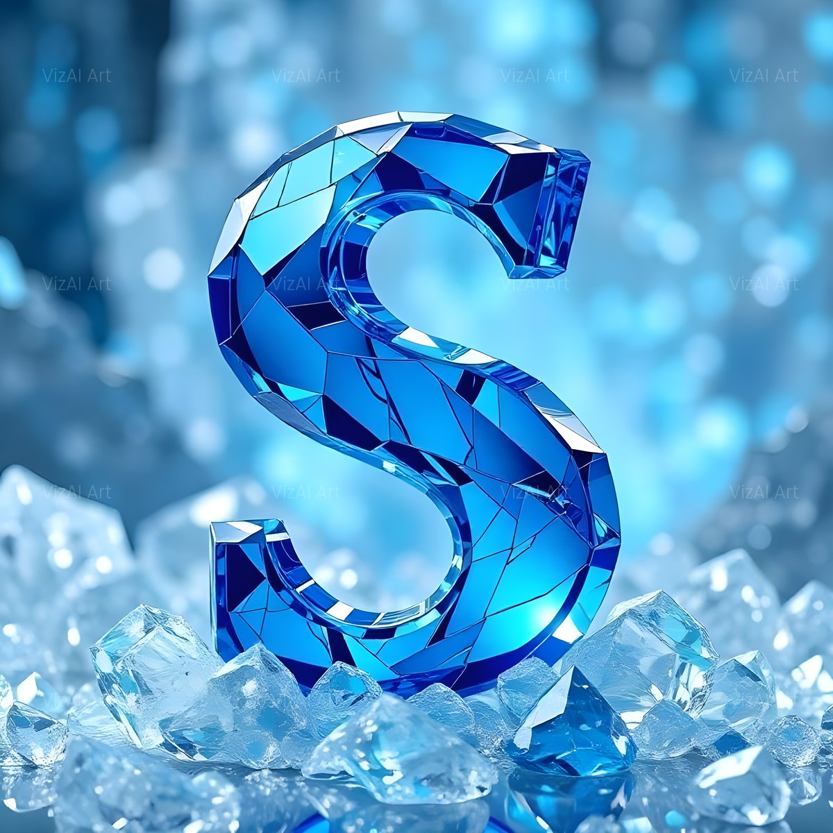Blue Crystal alphabet — printable letter S