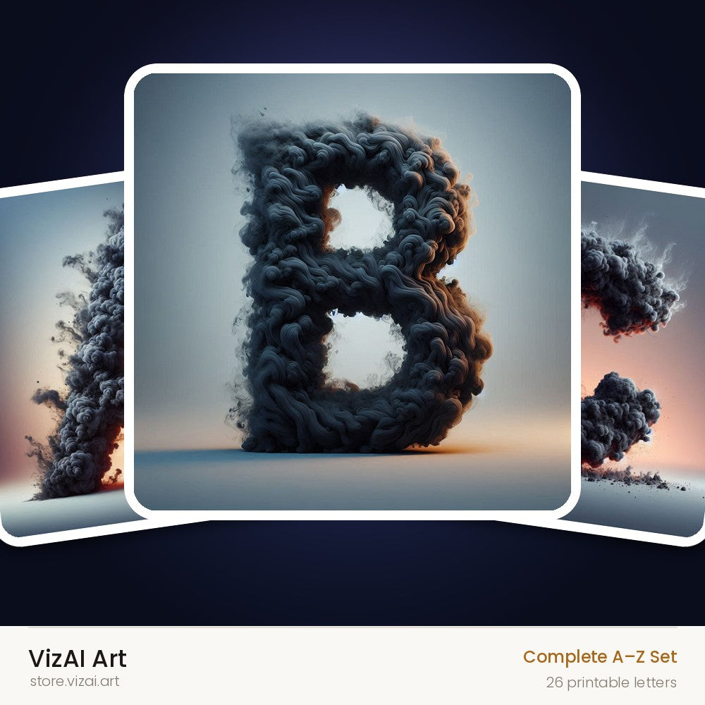 VizAI Art — complete A–Z printable alphabet set