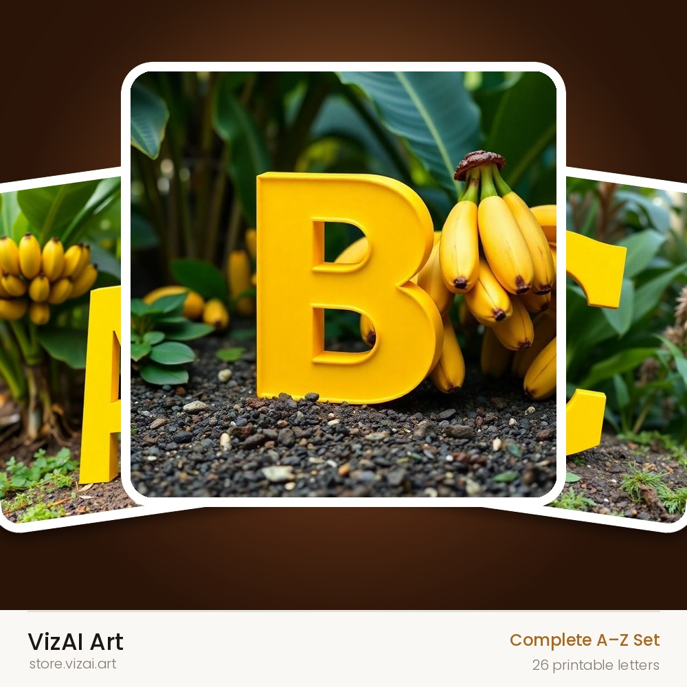 VizAI Art — complete A–Z printable alphabet set