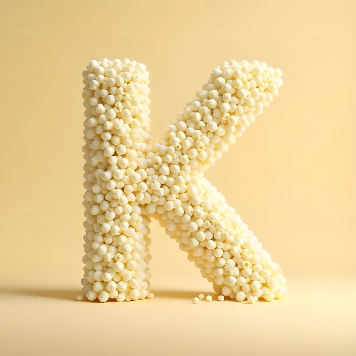 Buttered Popcorn alphabet — printable letter K