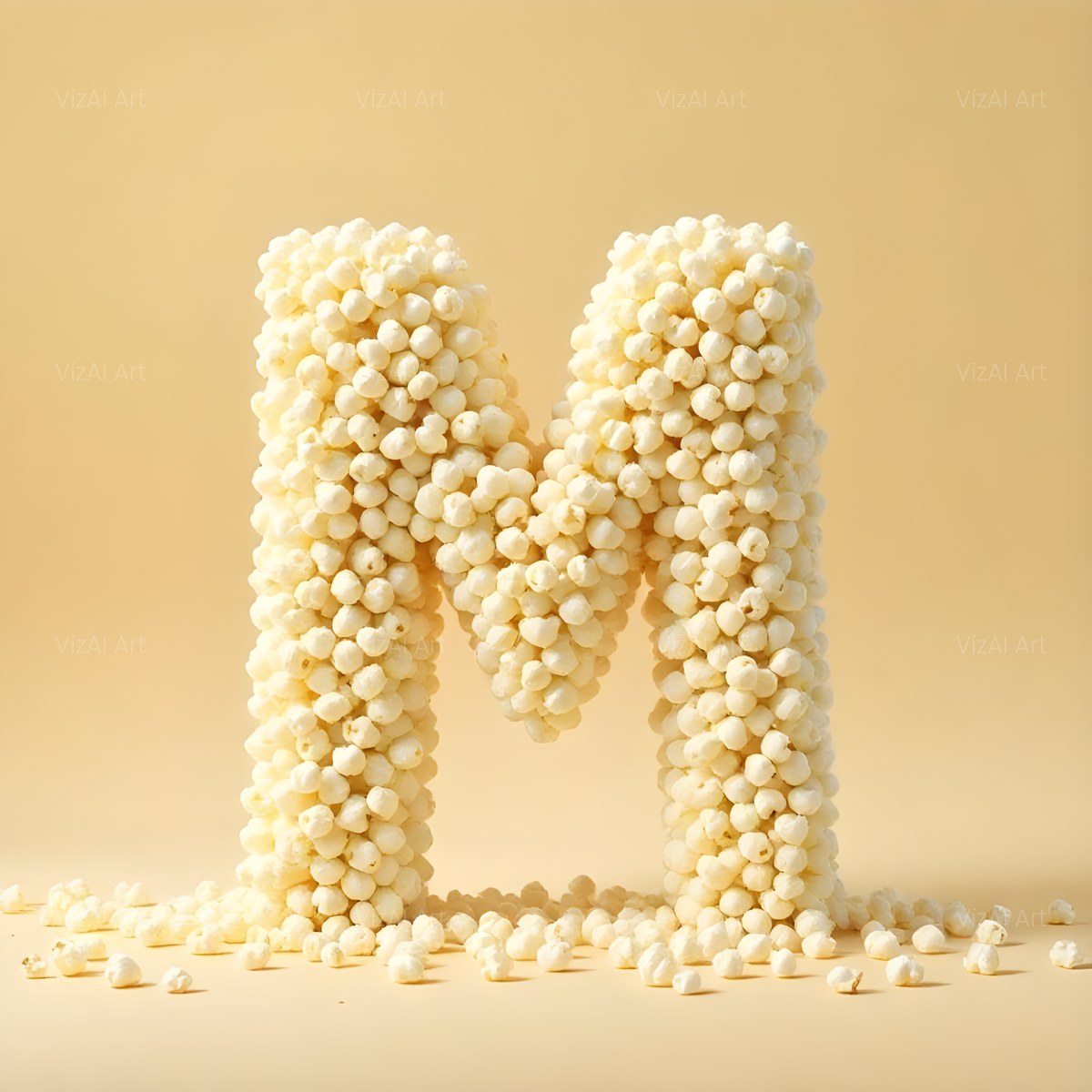 Buttered Popcorn alphabet — printable letter M