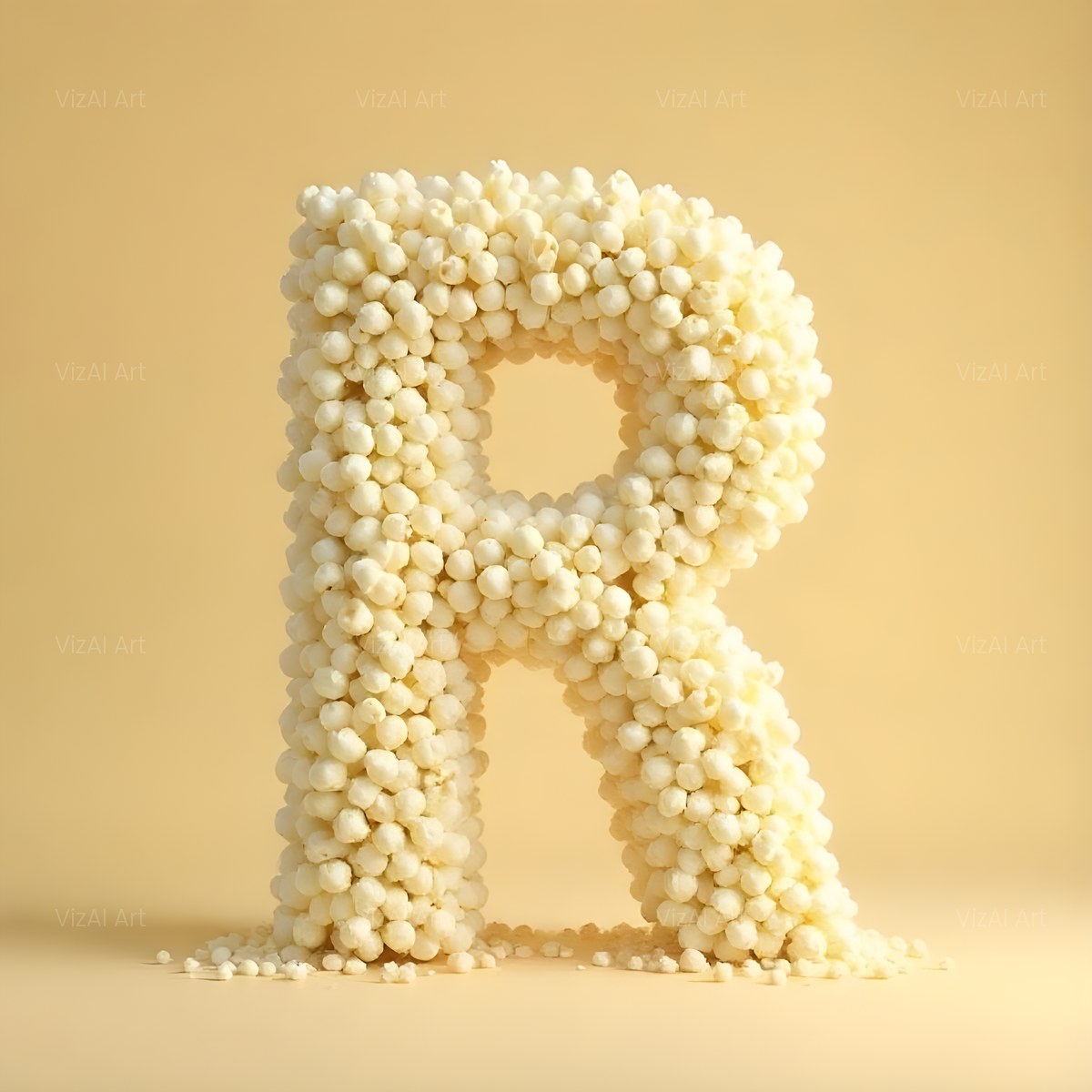 Buttered Popcorn alphabet — printable letter R