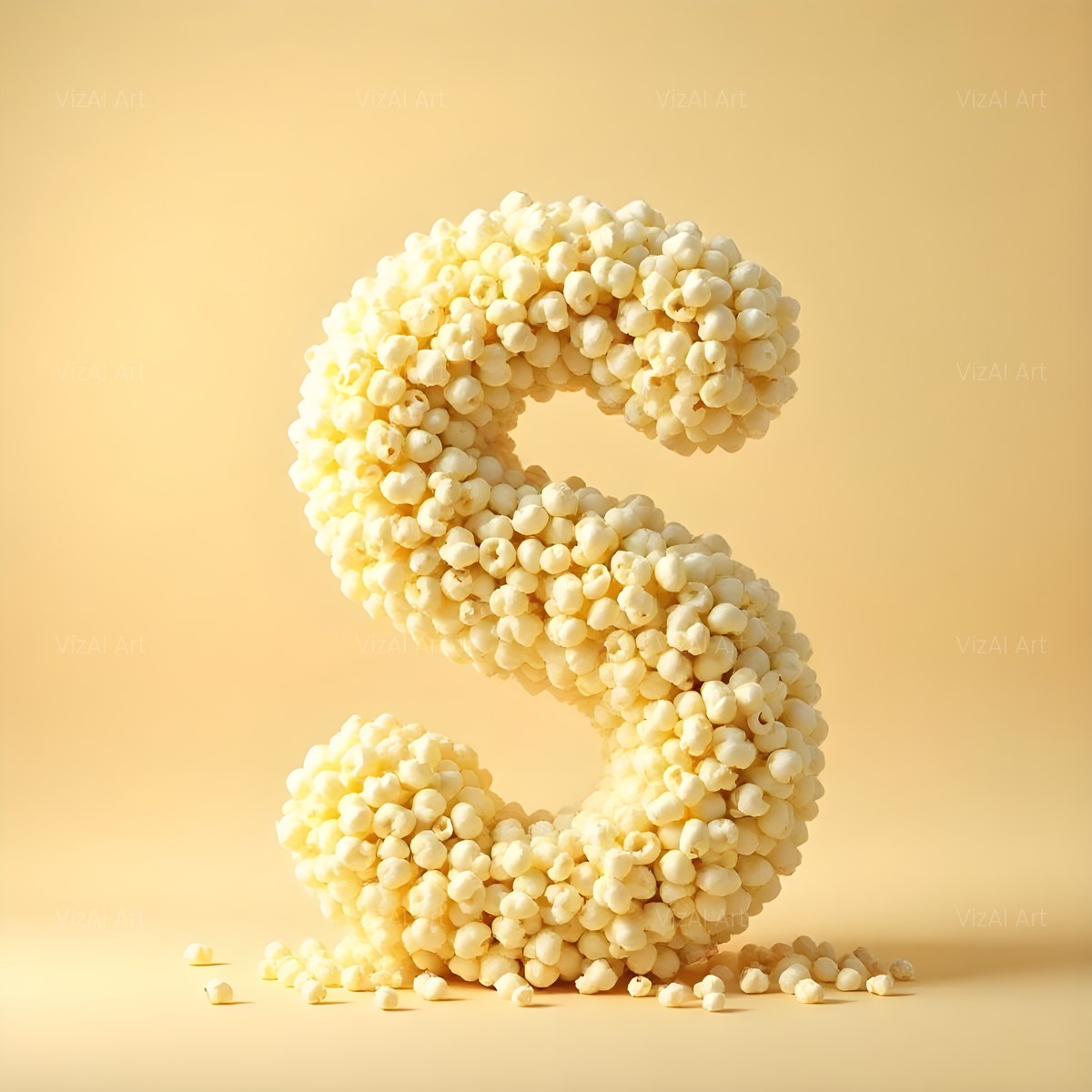 Buttered Popcorn alphabet — printable letter S