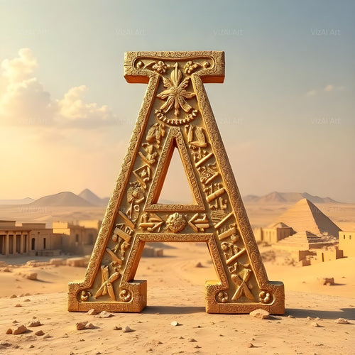 Babylon Stone alphabet — printable letter A