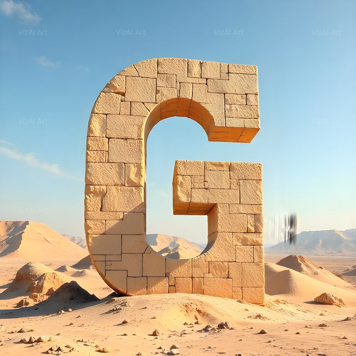 Babylon Stone alphabet — printable letter G
