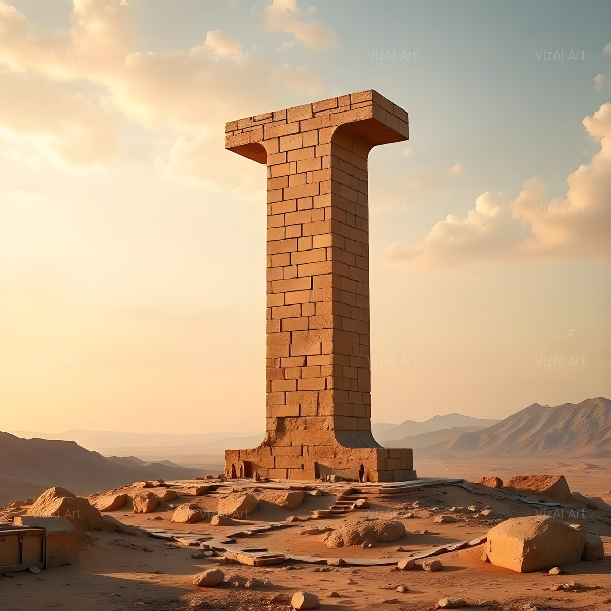 Babylon Stone alphabet — printable letter I