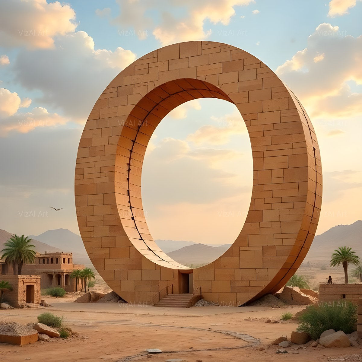 Babylon Stone alphabet — printable letter O