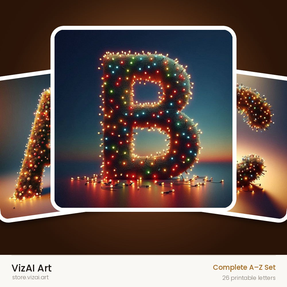 VizAI Art — complete A–Z printable alphabet set