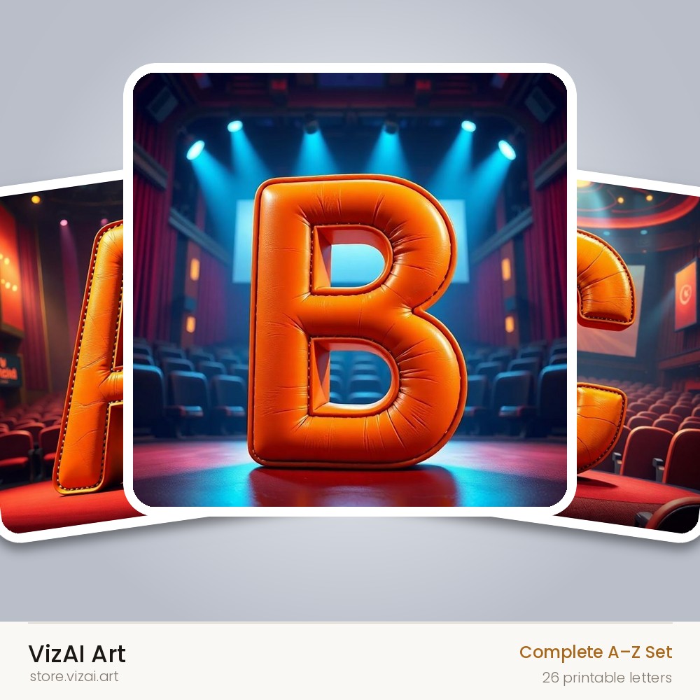 VizAI Art — complete A–Z printable alphabet set