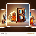 Craft Beer Tankard alphabet — choose an individual printable letter