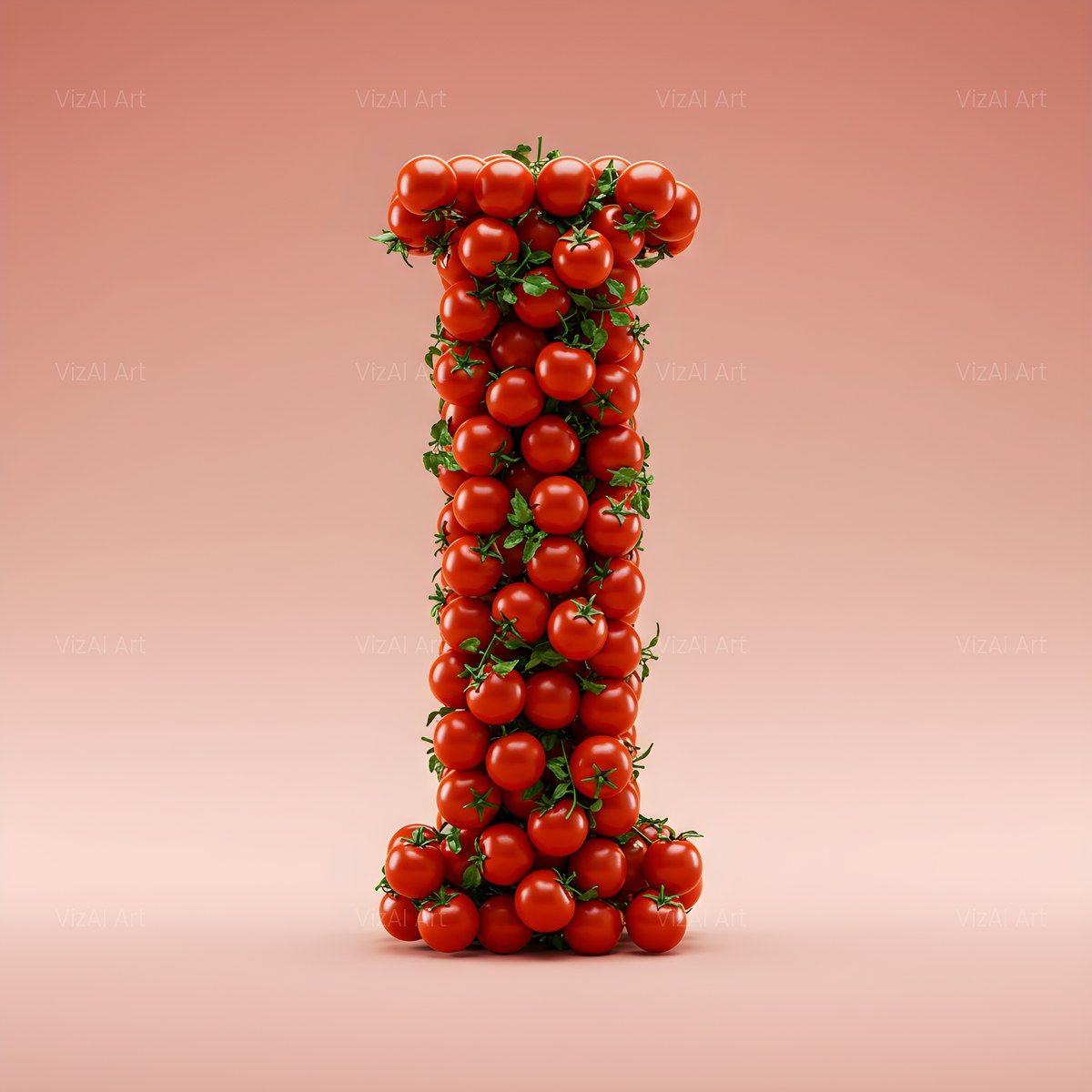 Cherry Tomato Vine alphabet — printable letter I