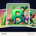 VizAI Art — complete A–Z printable alphabet set