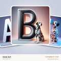 VizAI Art — complete A–Z printable alphabet set