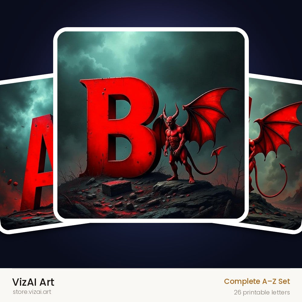 VizAI Art — complete A–Z printable alphabet set