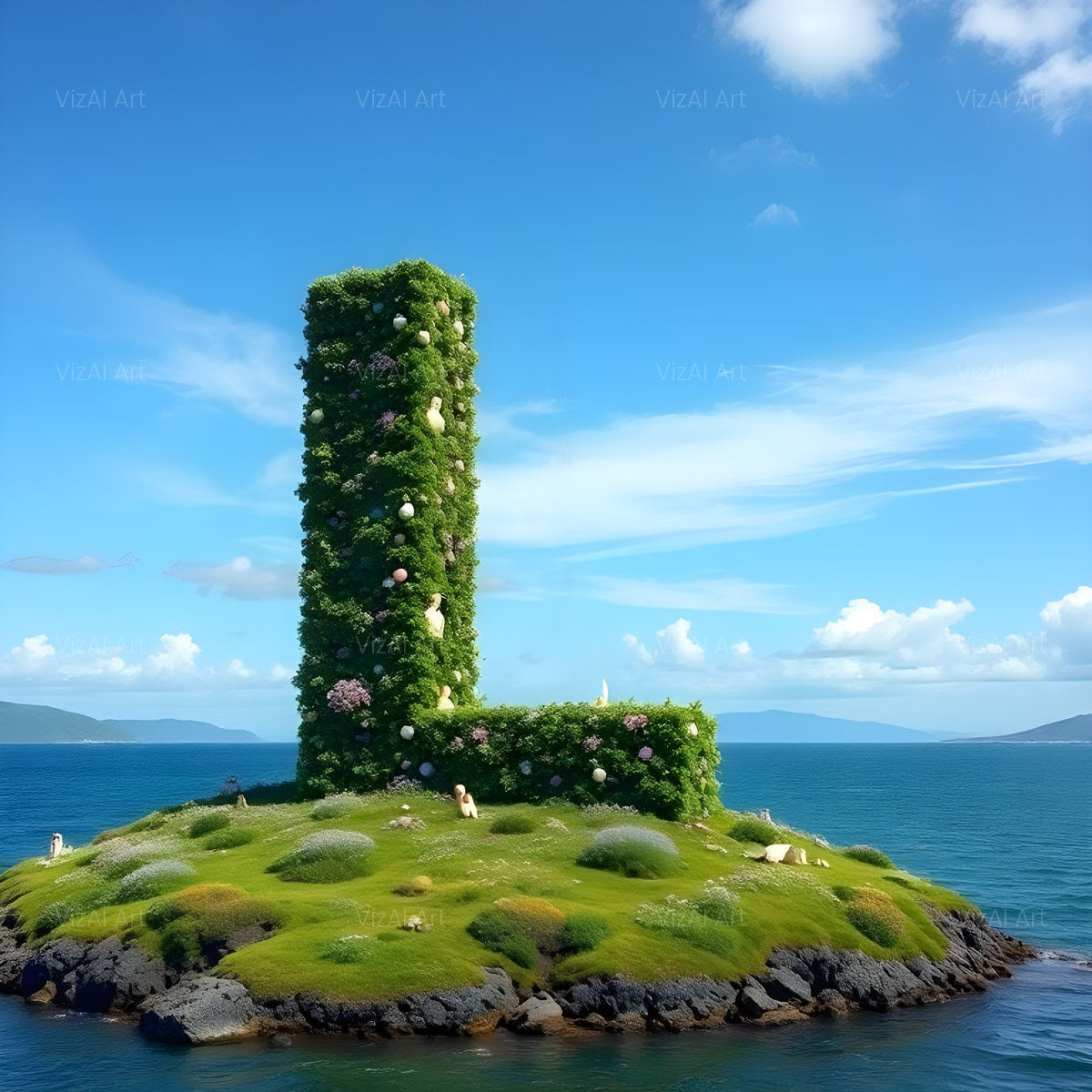 Easter Island Moai alphabet — printable letter L