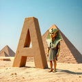Egyptian Pharaoh Sand alphabet — printable letter A