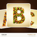 Fresh Fruit Medley alphabet — choose an individual printable letter