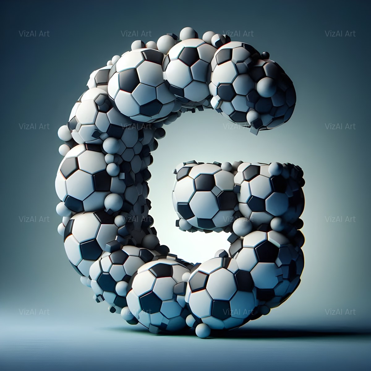 Football Match Ball alphabet — printable letter G