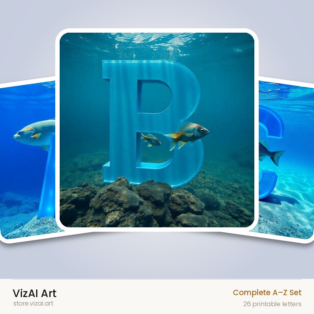 VizAI Art — complete A–Z printable alphabet set
