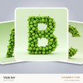 Green Apple Orchard alphabet — choose an individual printable letter